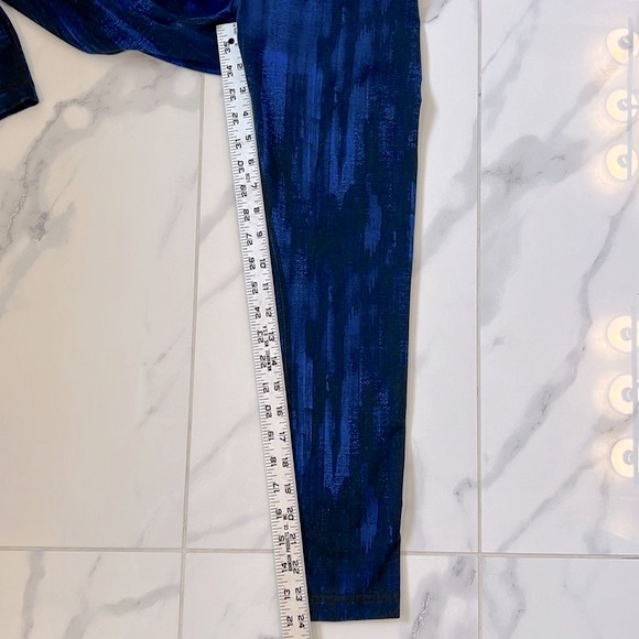 Lululemon Wunder Under Full-On Luon Roll Down Nightsky Blue Black Leggings 4 - Picture 13 of 16